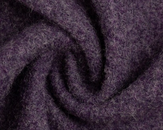 gekochte Wolle - Wollstoff - Walk - Naomi - lila melliert - 646